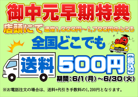 お中元早期特典！！全国送料500円🎁